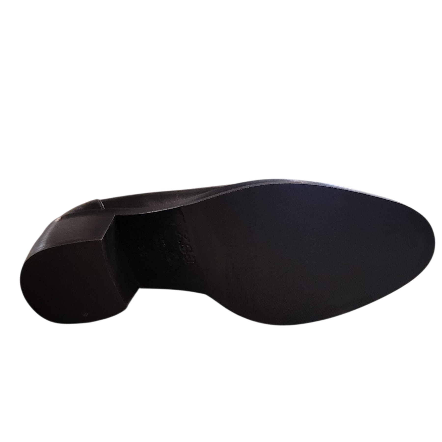 Black shoe sole on a white background