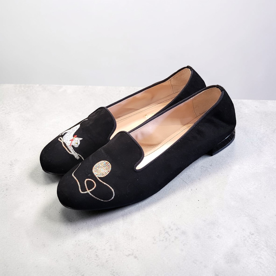 FLAT SUEDE SLIP ON SHOE