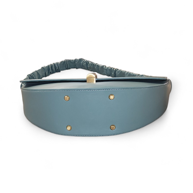 ITALIAN LEATHER CRECENT HANDBAG