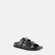 Black sandal on a white background