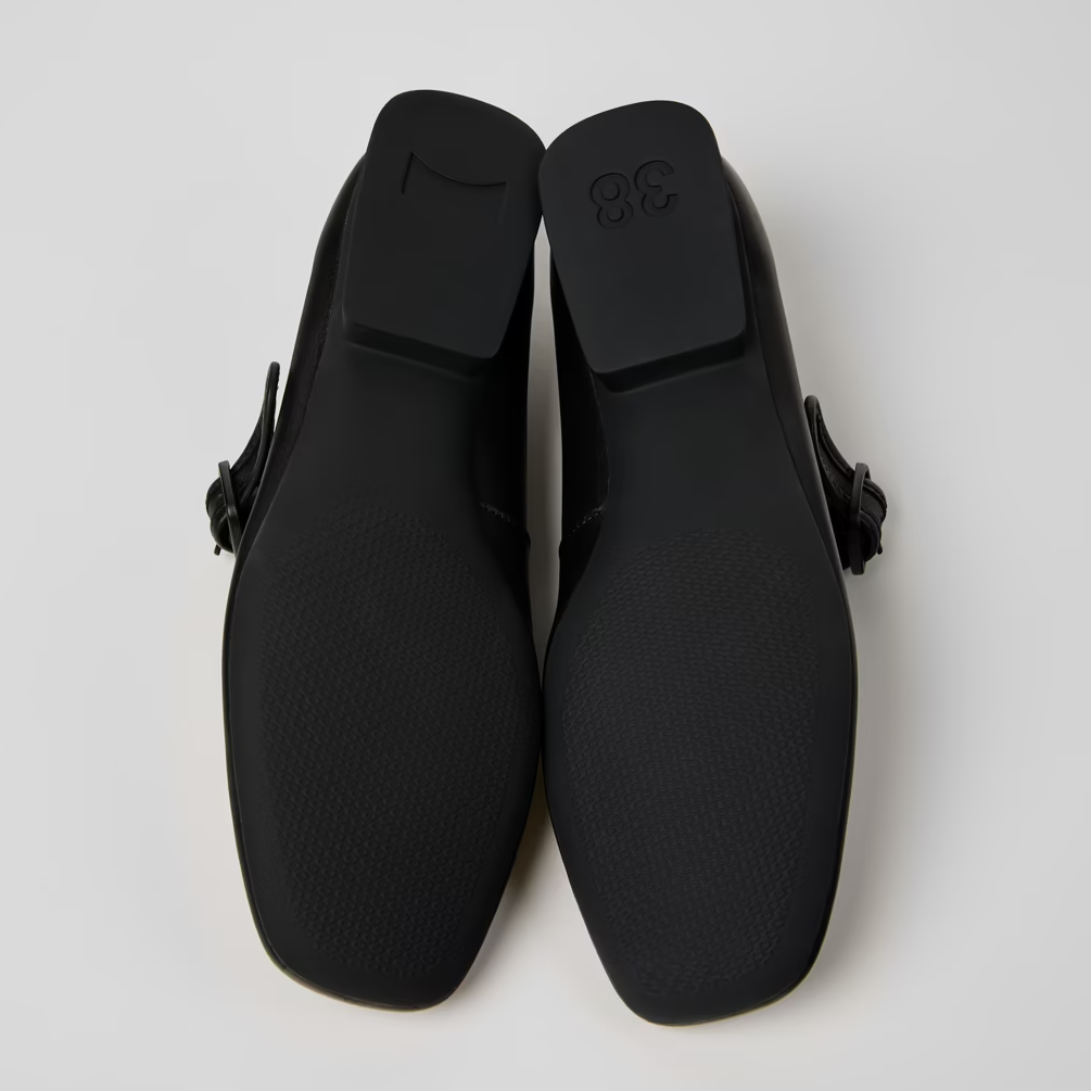 Black shoes with a white background
