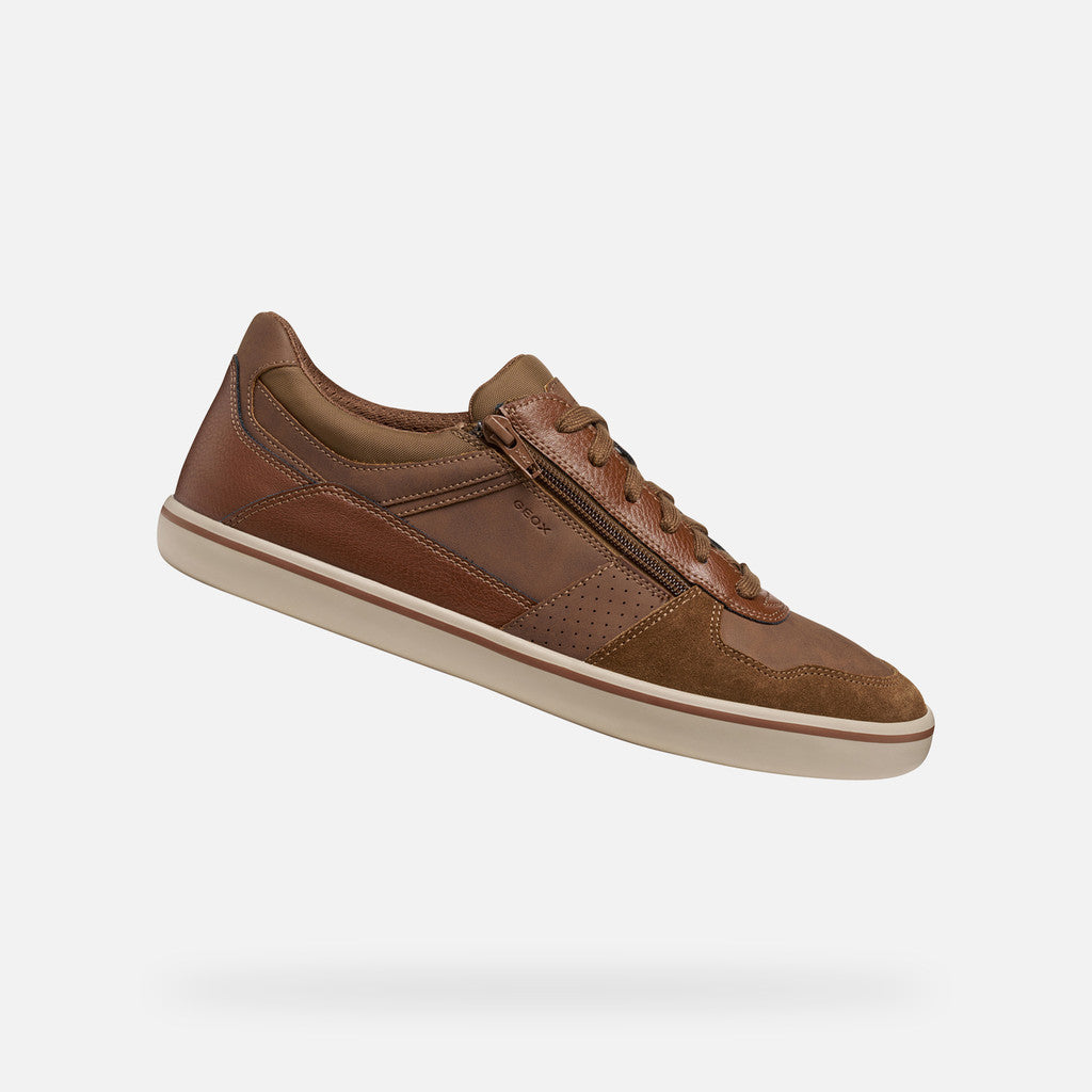 Brown sneaker on a white background