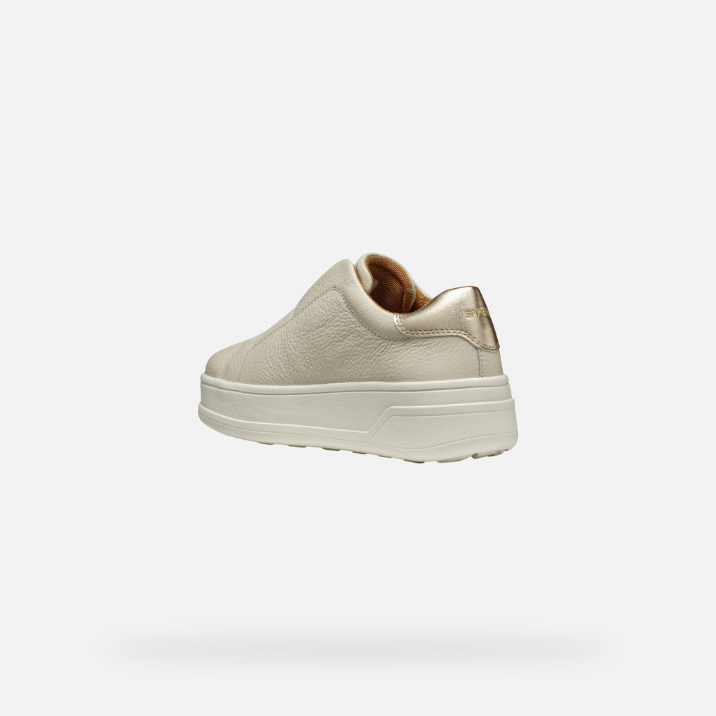 Beige sneaker on a white background