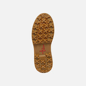 Shoe sole with a brand logo on a white background