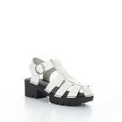 Black fisherman sandal on a white background