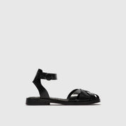 Black sandal on a white background