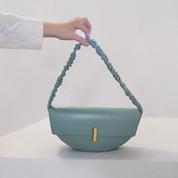 ITALIAN LEATHER CRECENT HANDBAG