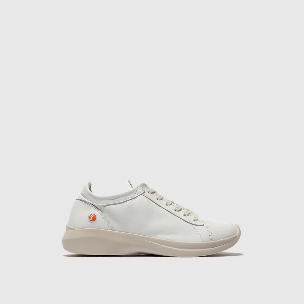 White sneaker on a light gray background