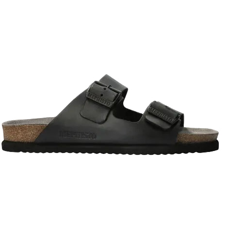 Black sandal on a white background