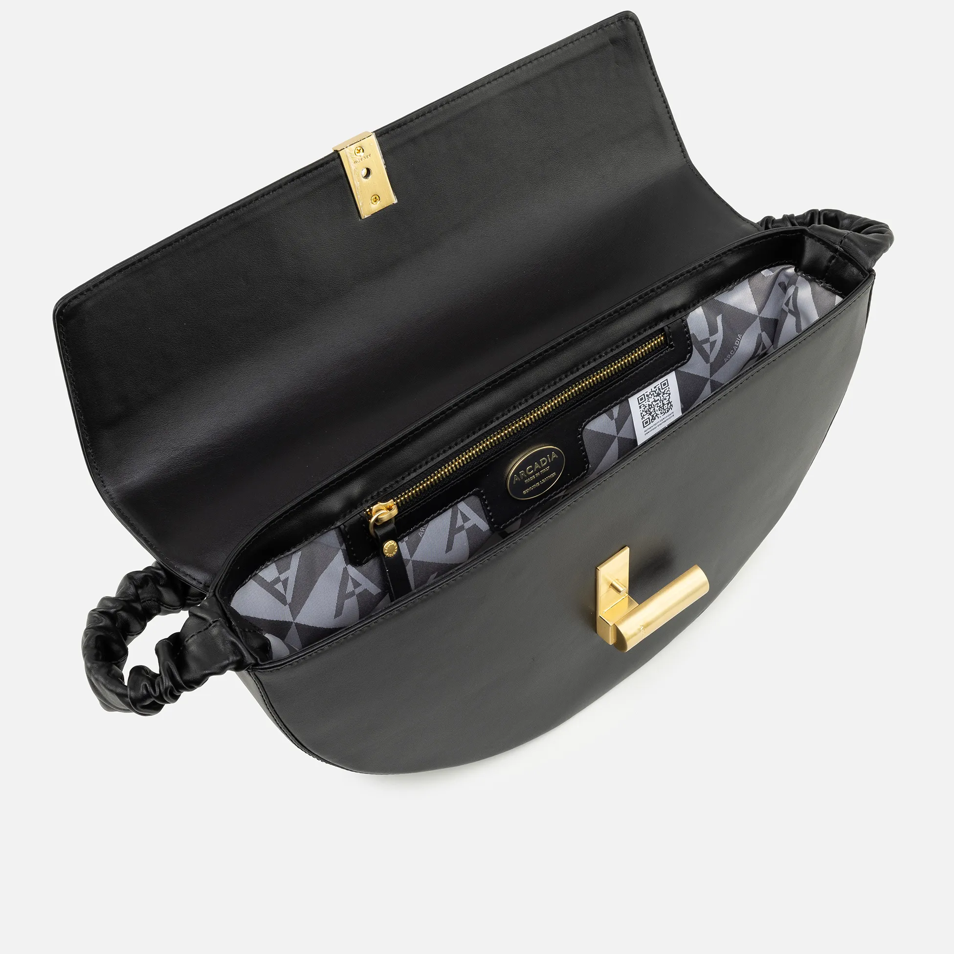 ITALIAN LEATHER CRECENT HANDBAG