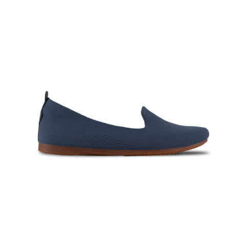 Blue slip on with rubber  bottom